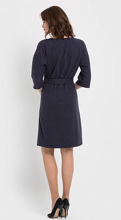 Платье в горошек с рукавом 3/4